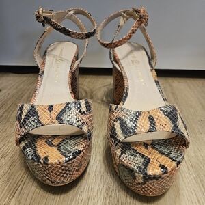 Chinese Laundry Women's Snakeskin Wedges